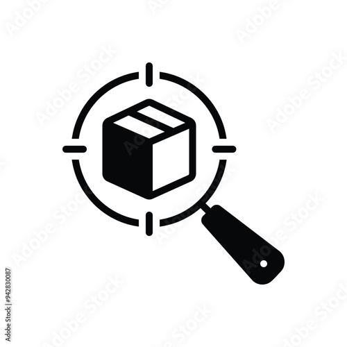 Black solid icon for tracking