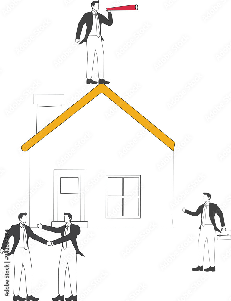 Teamwork, Real Estate, House, Men, Teamwork, Investment, Stability, Businessmans Teamwork, Real Estate, House, Men, Teamwork, Investment, Stability, Businessmans