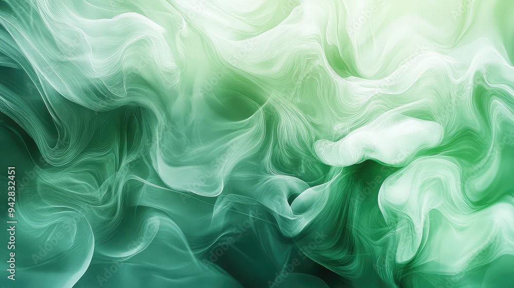 Fototapeta premium Sophisticated abstract backdrop with a dynamic mix of green and aquamarine hues.