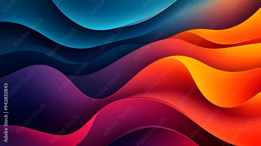 Abstract Colorful Waves Background Design Abstract Colorful Waves Background Design