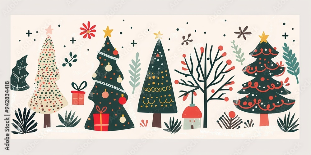 Christmas winter trendy poster Christmas winter trendy poster