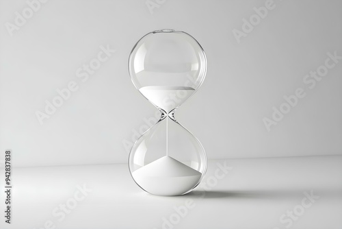 White Hourglass on a White Background