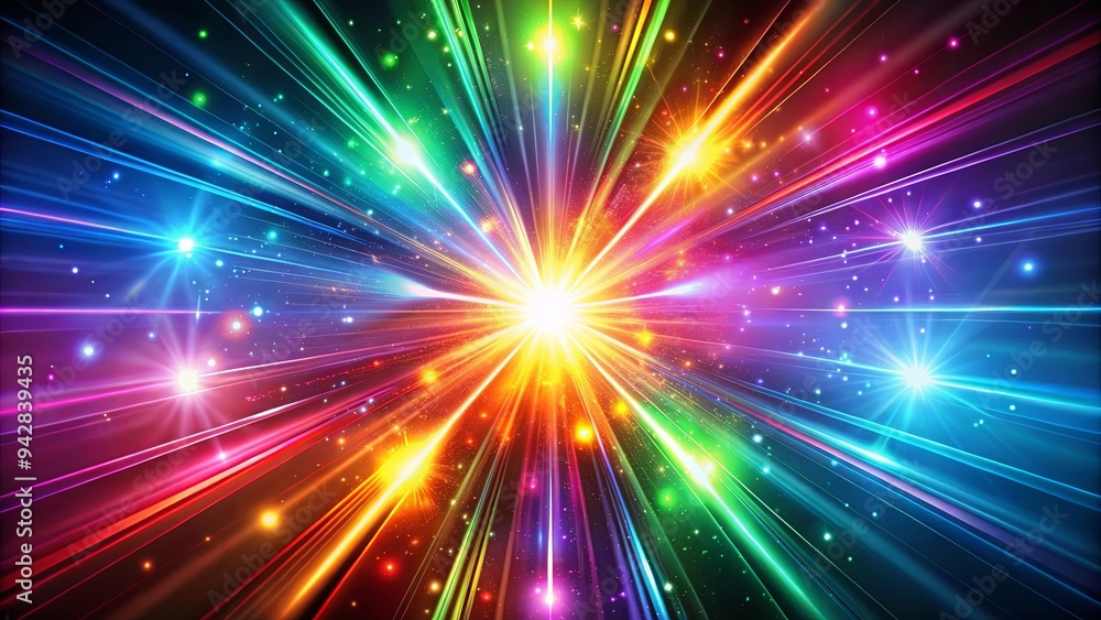 Naklejka premium Dynamic glow effect pulsating with vibrant colors