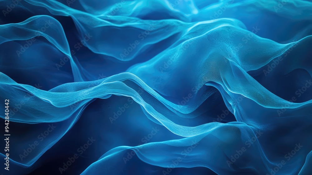 Obraz premium Abstract background with deep black blue and bright aquamarine layers creating depth.