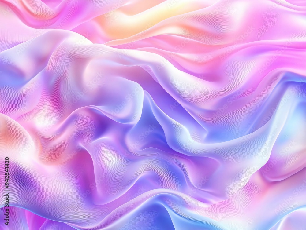 Soft, flowing fabric in pastel pink and blue hues creates a dreamy, tranquil background. Perfect for fashion or graphic design. Soft, flowing fabric in pastel pink and blue hues creates a dreamy, tranquil background. Perfect for fashion or graphic design.