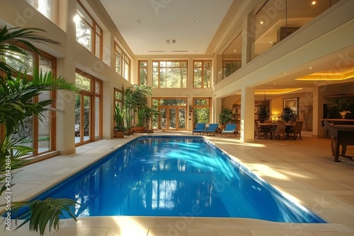 Indoor Swimming Pool in a Luxurious Home