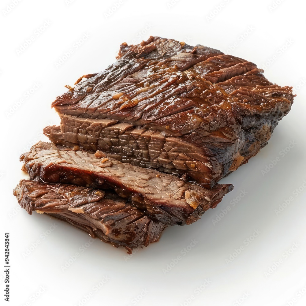 a close up of a piece of meat on a white surface a close up of a piece of meat on a white surface