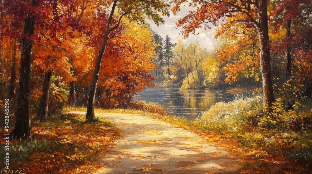 The arrival of autumn transforms the park, painting the foliage in vibrant hues The arrival of autumn transforms the park, painting the foliage in vibrant hues