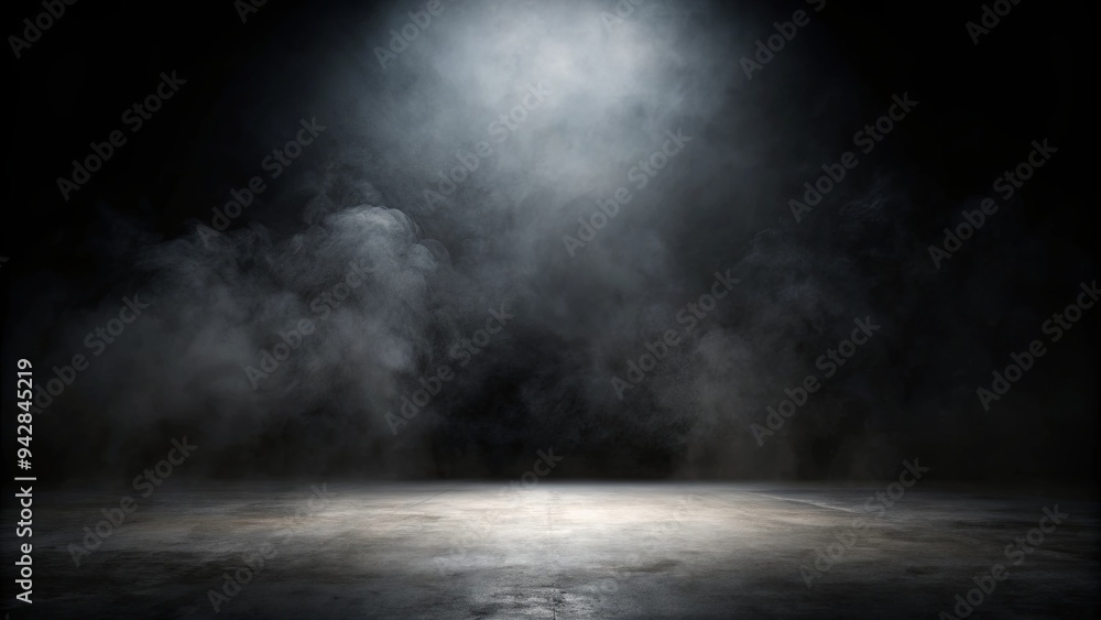 Dark and dramatic black background with shadows, creating a moody and mysterious atmosphere Dark and dramatic black background with shadows, creating a moody and mysterious atmosphere
