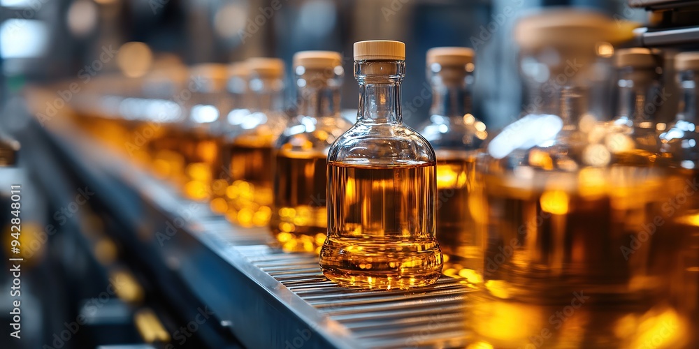 A photo of an uncluttered liquid production A photo of an uncluttered liquid production