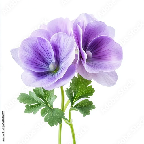 Violet flower, isolated on white background, high quality, high resolution