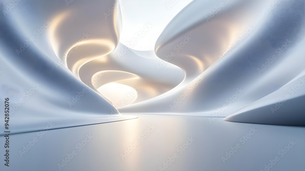 Abstract White Architecture Design Concept Abstract White Architecture Design Concept