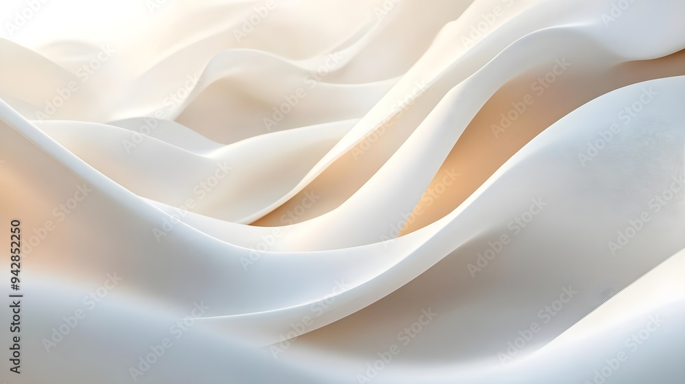 Obraz premium Abstract White Fabric Background, Soft Texture