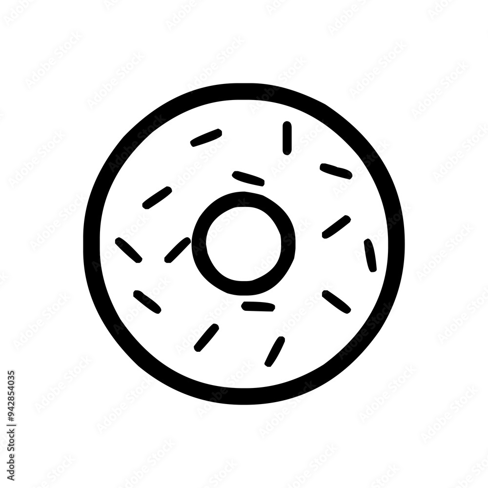 Donut icon black and white Donut icon black and white