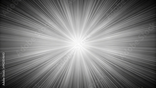 Grayscale gradient with soft radial effect for depth and movement in abstract image