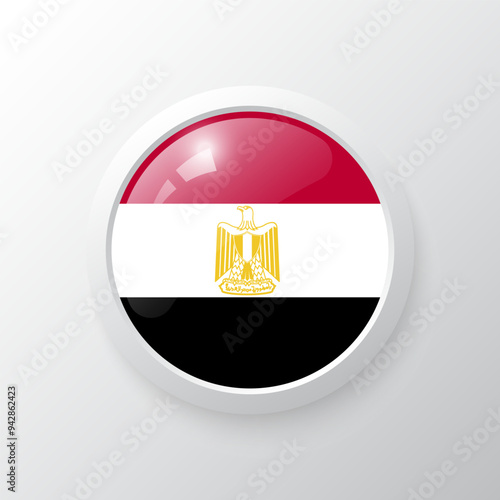 Photography 3D Button with Egypt flag