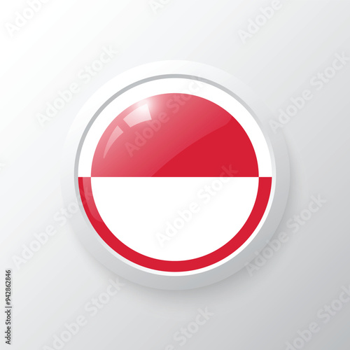 Free Download 3D Button with Greenland flag. as round glossy icon on background isolated. Vector illustration eps 10.	
 - GFXLoad