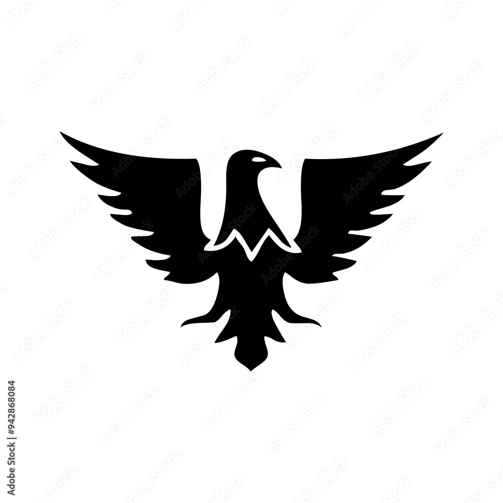 Obraz premium Eagle icon. Bald eagle logo. Eagle glyph. eagle silhouette