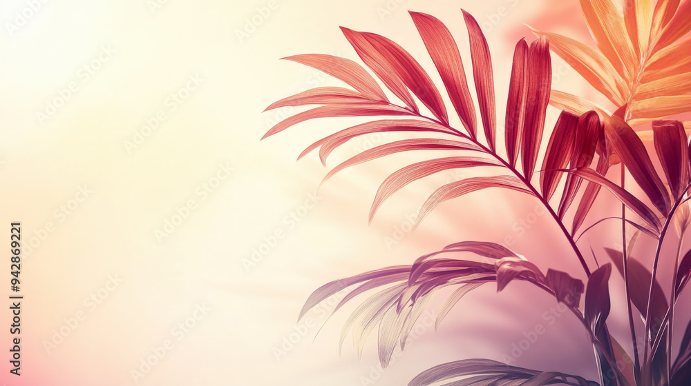 abstract palm leaf design on a subtle gradient background, with ample space for text abstract palm leaf design on a subtle gradient background, with ample space for text