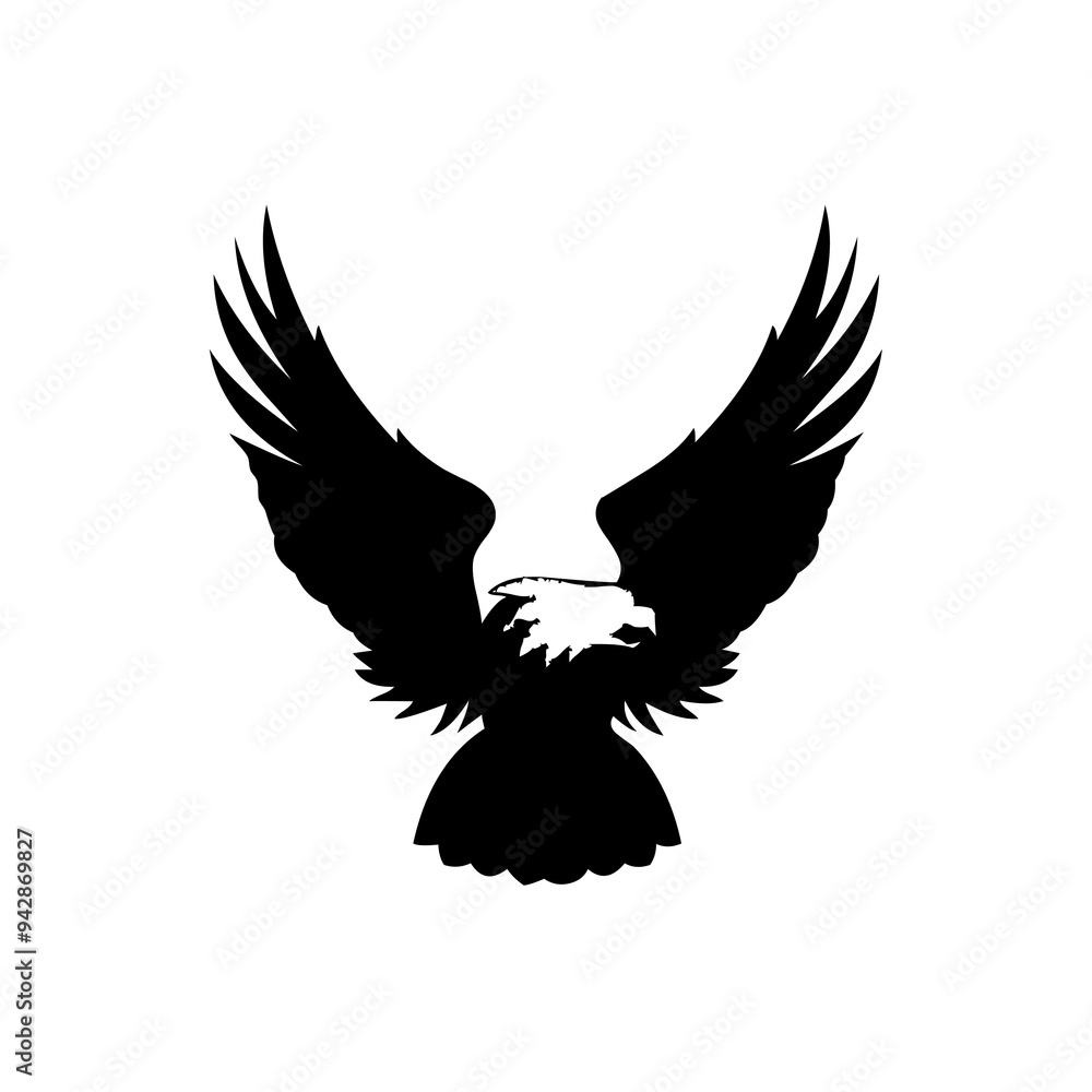 Obraz premium Eagle icon. Bald eagle logo. Eagle glyph. eagle silhouette