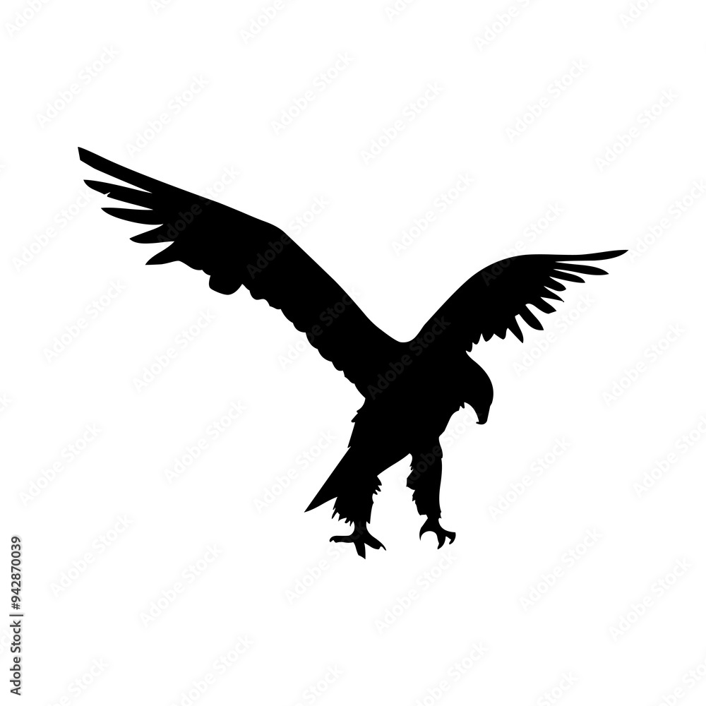 Obraz premium Eagle icon. Bald eagle logo. Eagle glyph. eagle silhouette