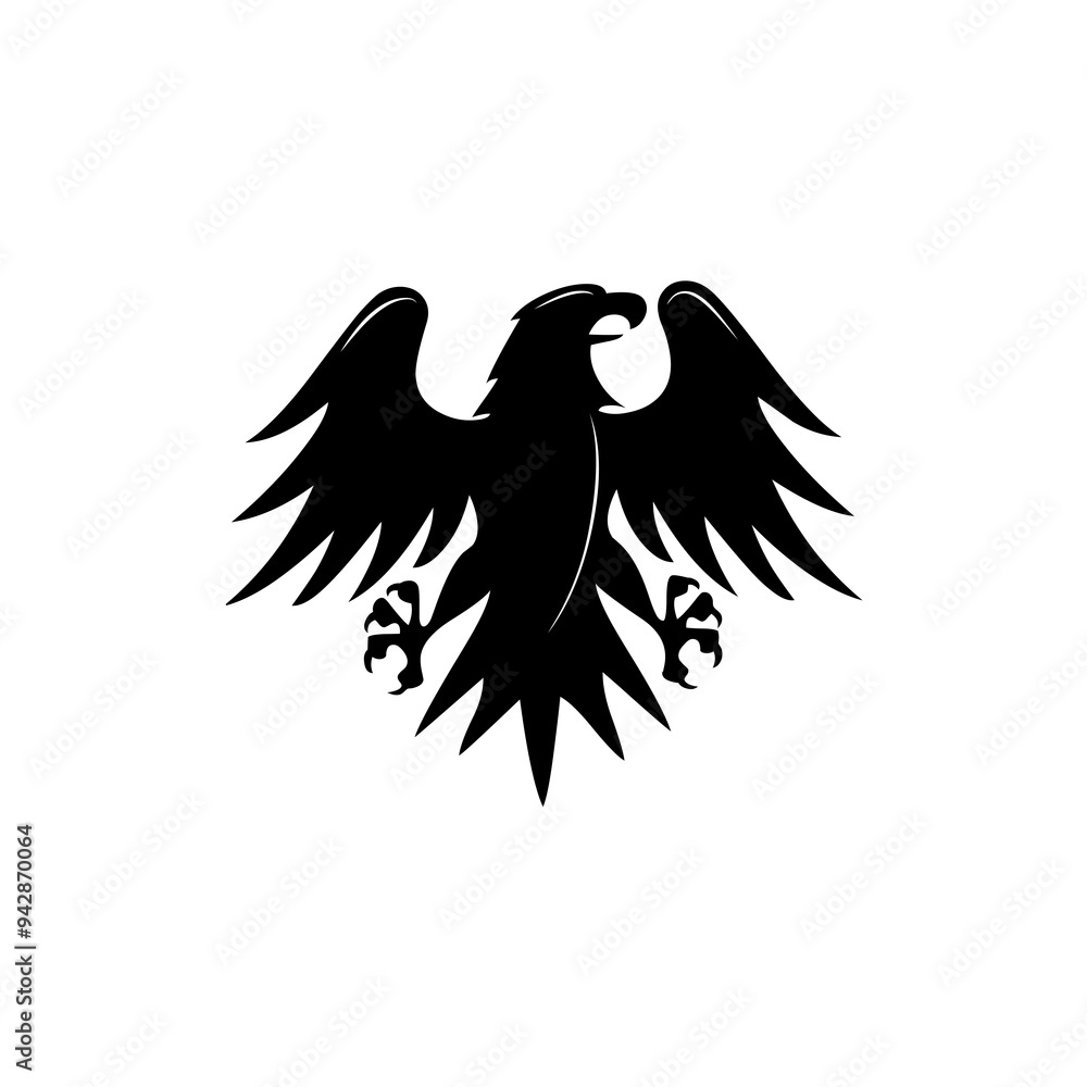 Obraz premium Eagle icon. Bald eagle logo. Eagle glyph. eagle silhouette
