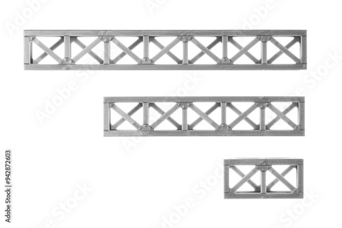 Steel Truss Structure – Cutout Metal Frame for Industrial Design or Construction Mockup,鉄骨トラス