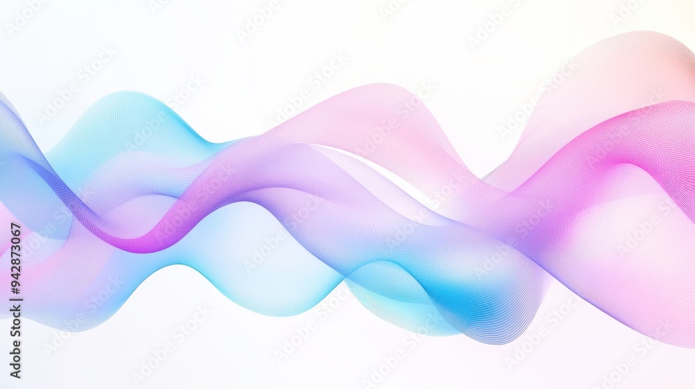 A colorful wave with blue, pink and purple colors. The wave is long and has a lot of detail A colorful wave with blue, pink and purple colors. The wave is long and has a lot of detail