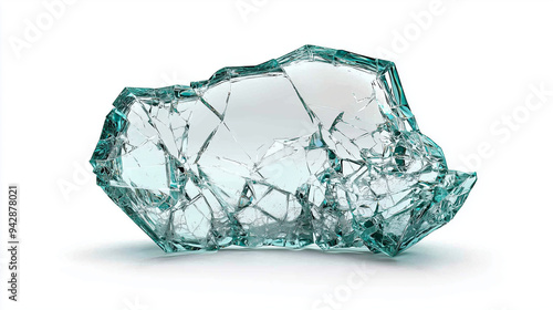A shattered piece of glass ...
