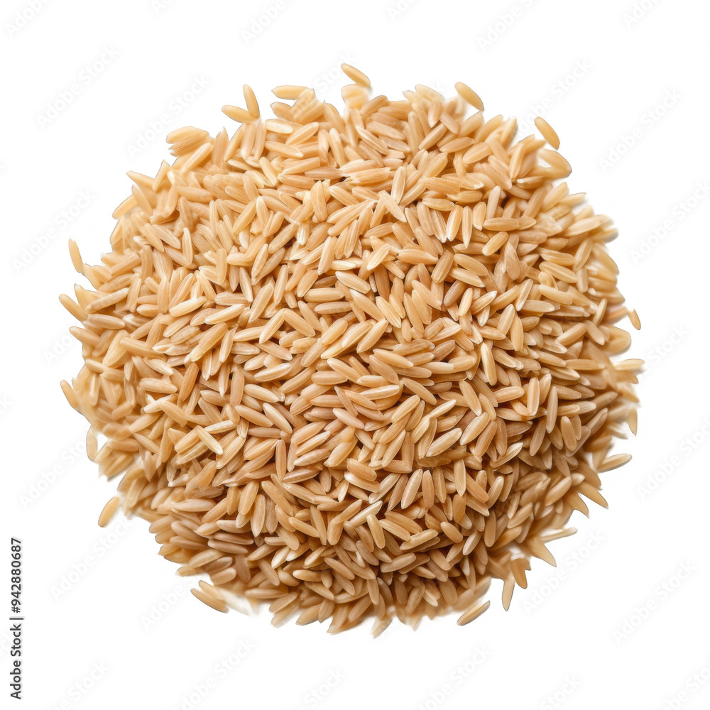 Pile of Brown Rice Isolated on a Transparent Background Pile of Brown Rice Isolated on a Transparent Background