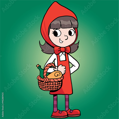 Little Red Riding Hood carries food in a bag2