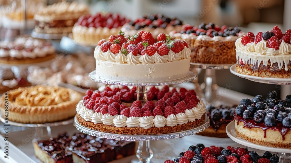 Exquisite Desserts: A Delectable Display of Tempting Pastries and Cakes Exquisite Desserts: A Delectable Display of Tempting Pastries and Cakes