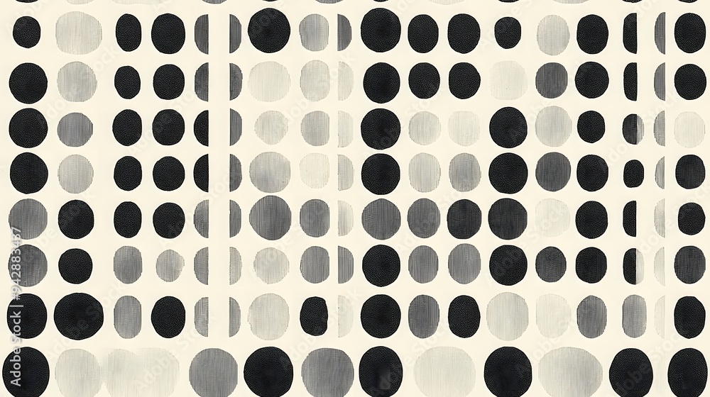 A black and white pattern of circles with a white background. The circles are drawn in a way that they appear to be overlapping and have a rough texture. Scene is somewhat abstract and artistic A black and white pattern of circles with a white background. The circles are drawn in a way that they appear to be overlapping and have a rough texture. Scene is somewhat abstract and artistic