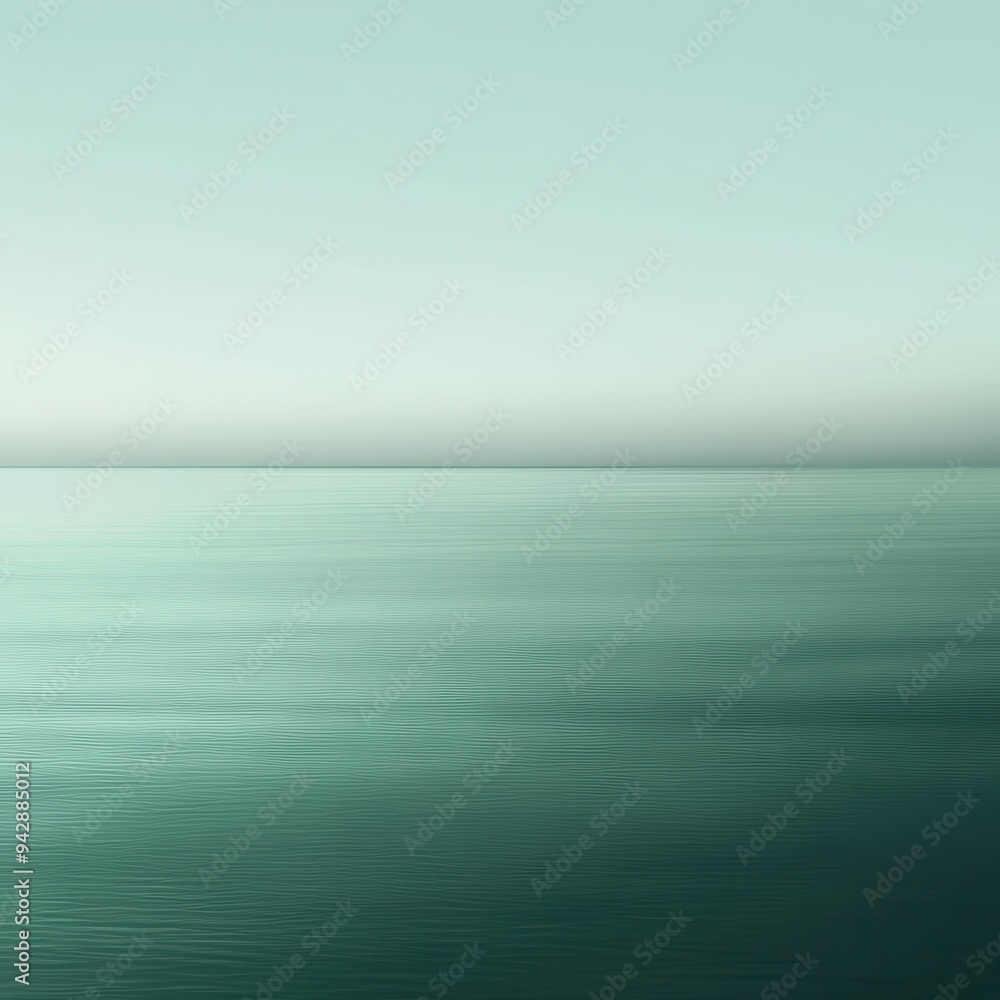 Fototapeta premium Abstract Minimalist Ocean Water Surface Background - Teal Green Waves Texture