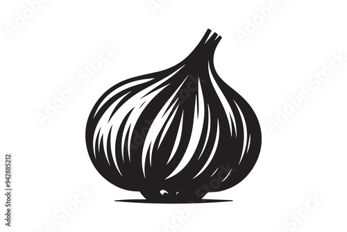 Onion logo. Isolated onion on white background
