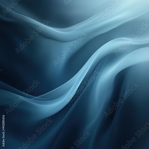 Wallpaper Mural Abstract Blue Swirling Background - Digital Art, Smooth Gradient, Minimalist, Modern Design. Torontodigital.ca