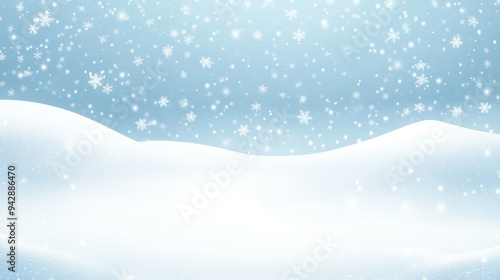 Wallpaper Mural Winter Snow Background with Falling Snowflakes. Torontodigital.ca