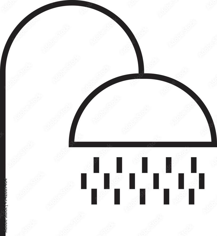 Shower Head vector for Adverts. Suitable for books, stores, shops. Taking bath shower icon sign. Bathroom shower pictogram symbol in trendy black Outline style isolated on transparent background. Shower Head vector for Adverts. Suitable for books, stores, shops. Taking bath shower icon sign. Bathroom shower pictogram symbol in trendy black Outline style isolated on transparent background.