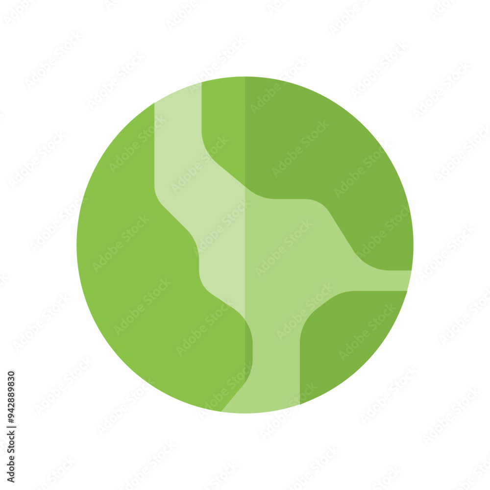 Earth Planet Eco Ecology Single Icon Flat Color Style Earth Planet Eco Ecology Single Icon Flat Color Style