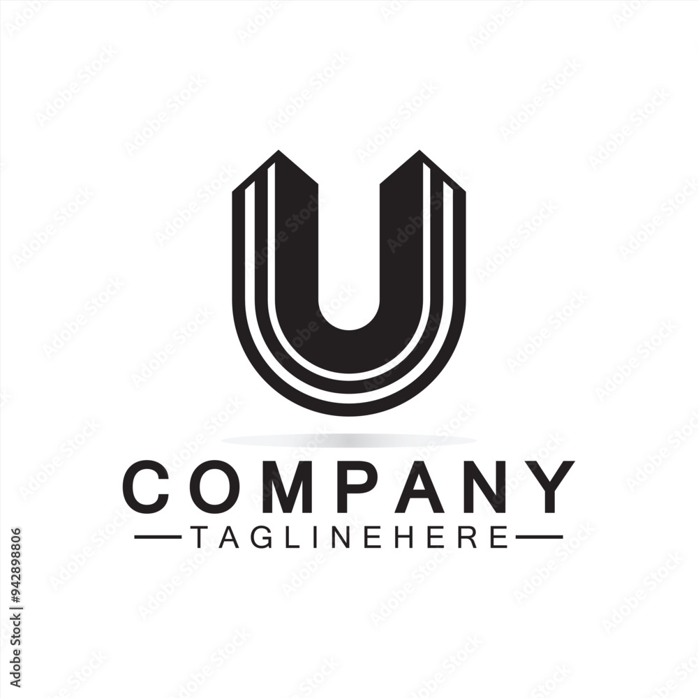 Letter U logo icon design. Modern business initial U. Letter U logo icon design. Modern business initial U.