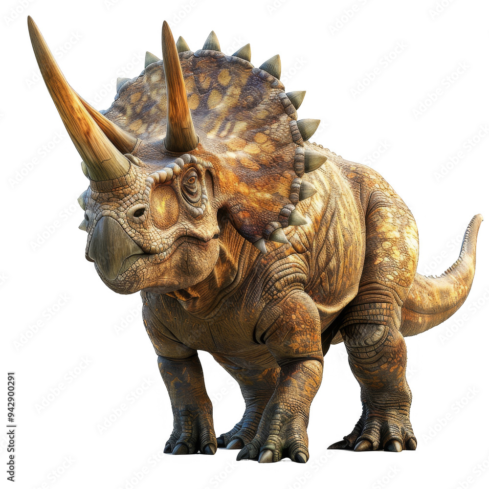 Fototapeta premium Triceratops Isolated on a Transparent Background