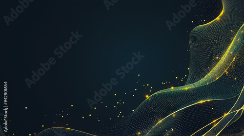 Abstract digital background electromagnetic wave background Innovation digital wave background information technology background The background is the background. gradient wave digital wave banner