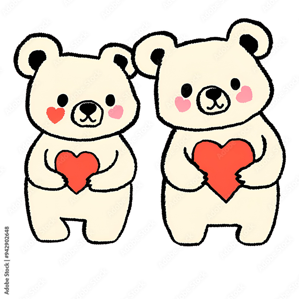 Bear Family with Heart-shaped Frames. color png 229 Bear Family with Heart-shaped Frames. color png 229
