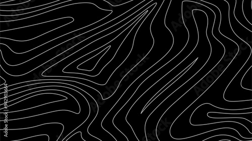 Contour background. Topographic map pattern background. Abstract wavy lines background. Background with topographic contours. Topographic contour map background.