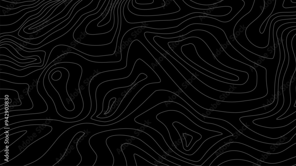Obraz premium Contour background. Topographic map pattern background. Abstract wavy lines background. Background with topographic contours. Topographic contour map background.
