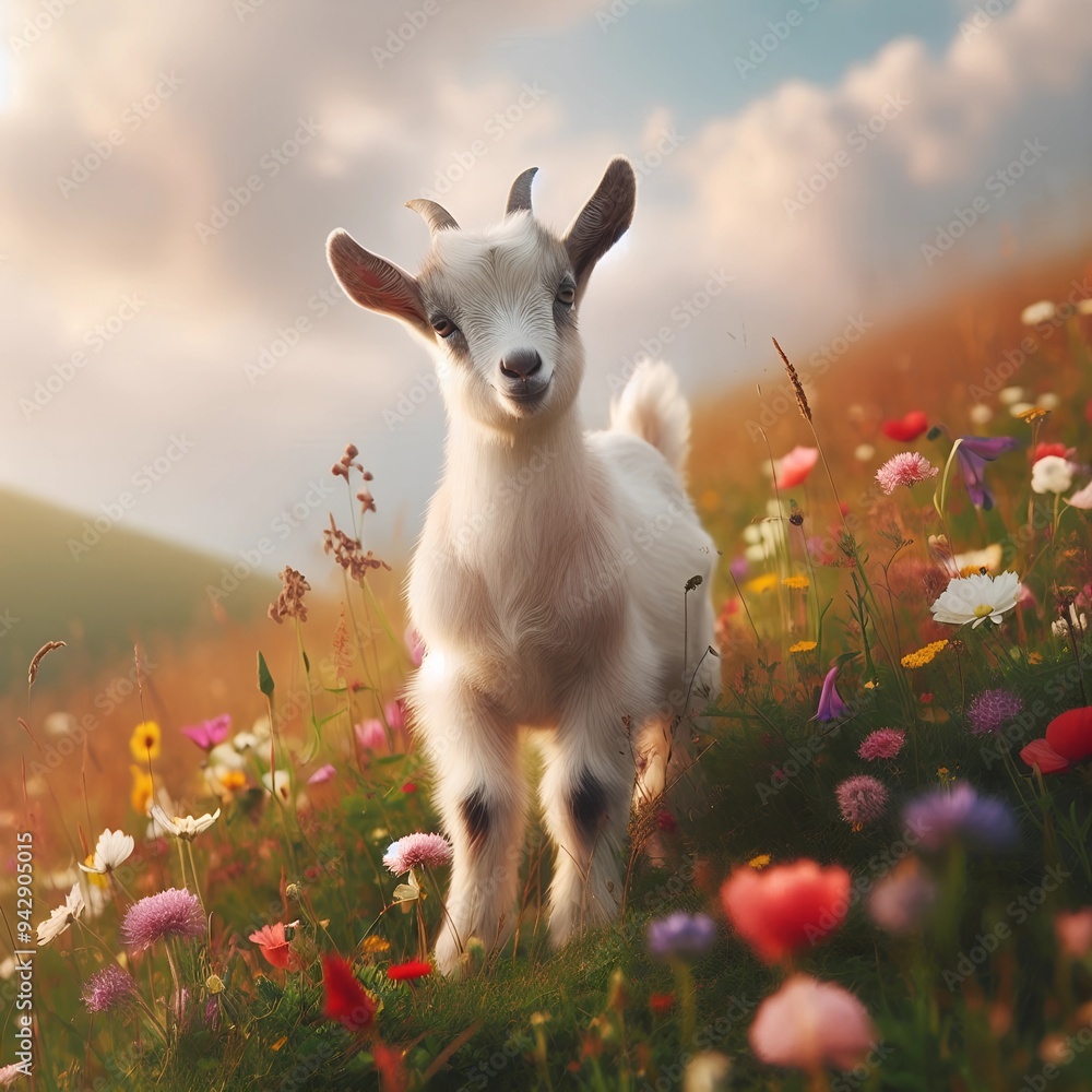 goat on the meadow goat on the meadow