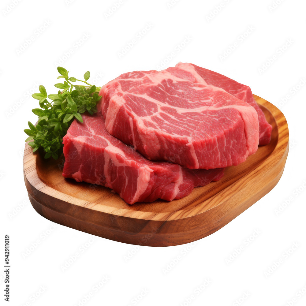 Raw Beef Meat Isolated on a Transparent Background Raw Beef Meat Isolated on a Transparent Background