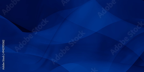 abstract Dark blue paper waves banner design. Highlighting Professional Design and Functional Elements. Blue abstract background design with curved shapes.