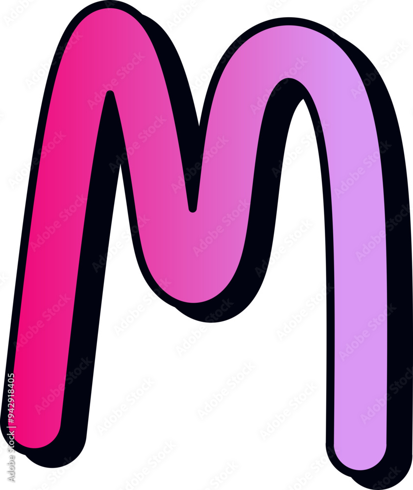 Retro Style Colorful Squiggly Element Retro Style Colorful Squiggly Element