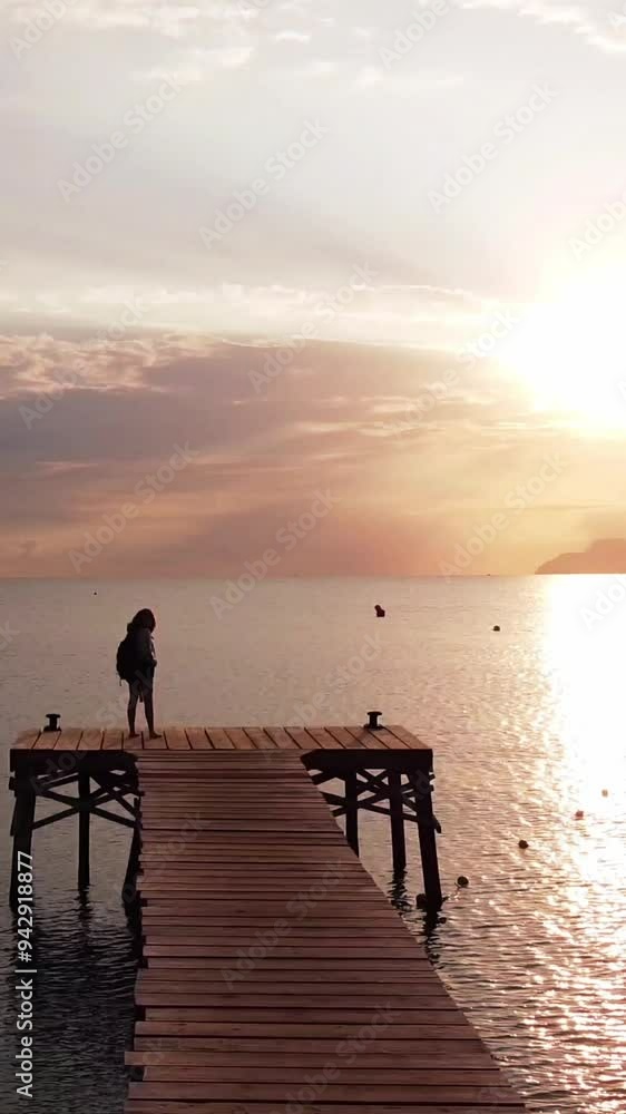 sunrise at the pier of alcudia sunrise at the pier of alcudia